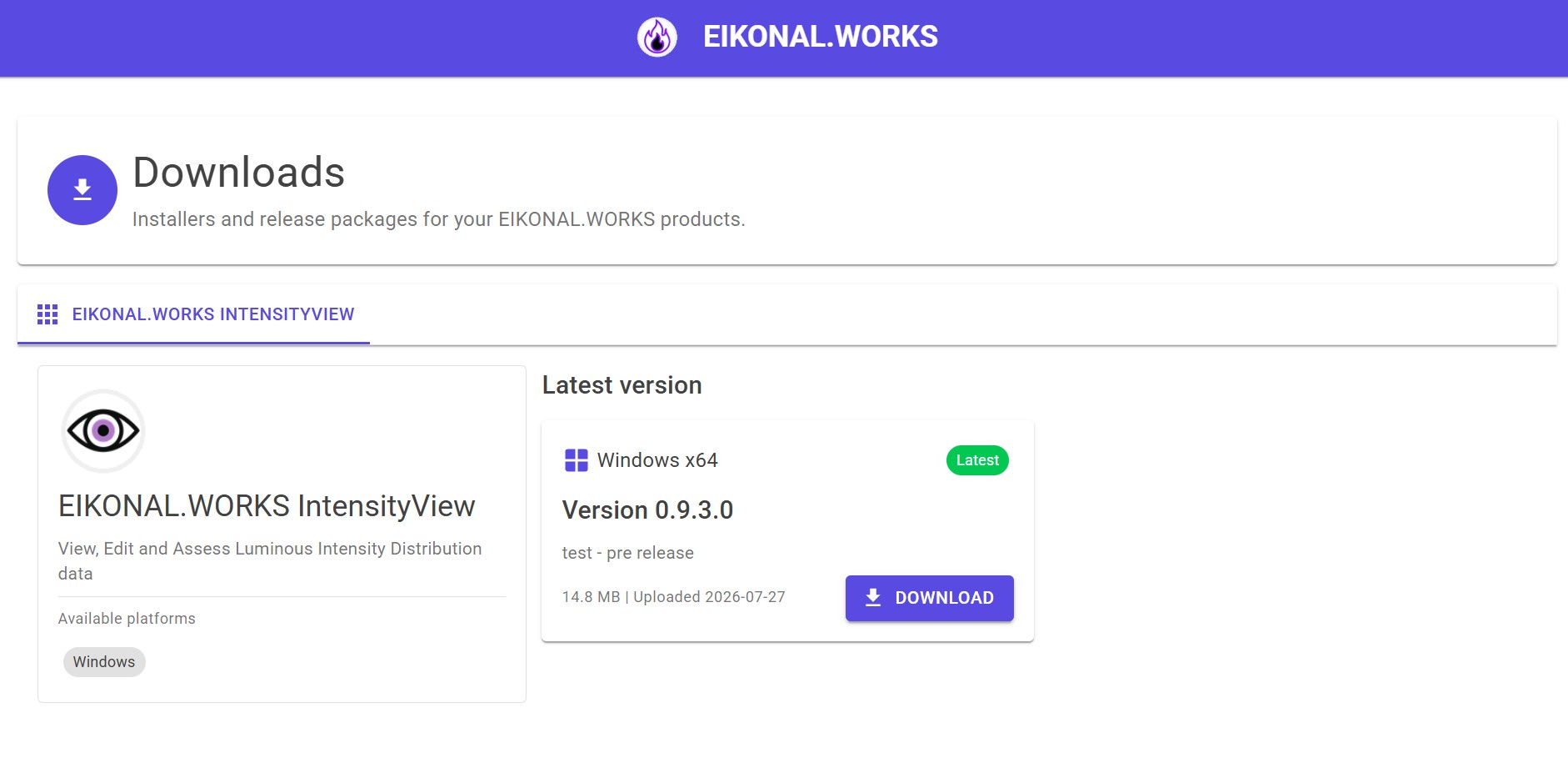 Downloads page